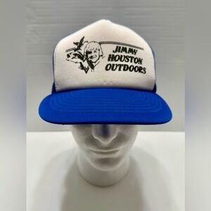 Vintage Hat Jimmy Houston Outdoors Foam Front Trucker SnapBack Cap (0168) A6
